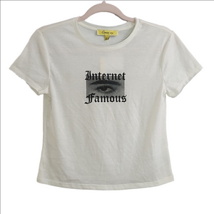 NWT CIRCUS BY SAM EDELMAN Marshmallow Internet Famous graphic tee